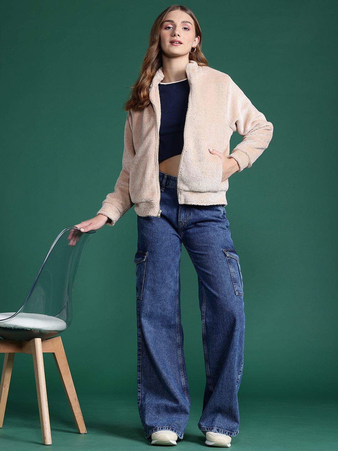 DressBerry Faux Fur Hooded Jacket