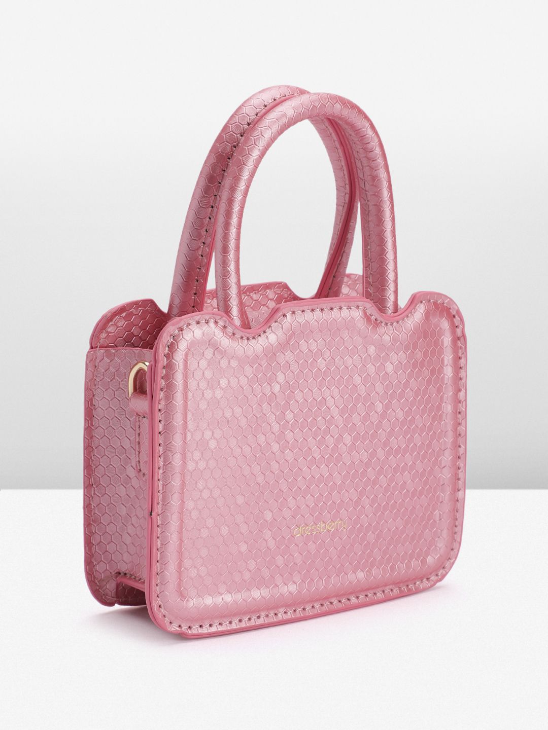 DressBerry Textured Structured Handheld Bag