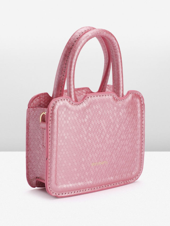 DressBerry Textured Structured Handheld Bag