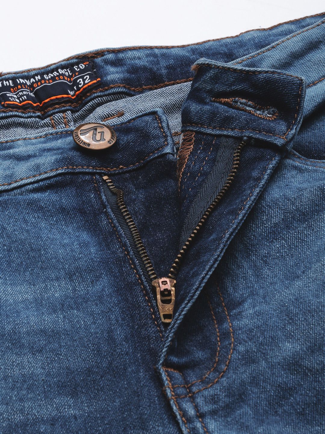 The Indian Garage Co Men Relaxed Fit Light Fade Stretchable Jeans