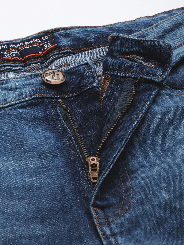 The Indian Garage Co Men Relaxed Fit Light Fade Stretchable Jeans