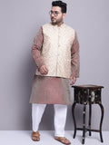SOJANYA PLUS Woven Design Kurta & Pyjamas With Nehrujacket