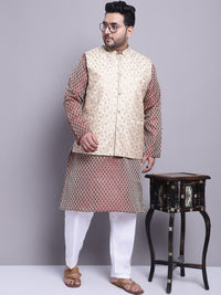SOJANYA PLUS Woven Design Kurta & Pyjamas With Nehrujacket
