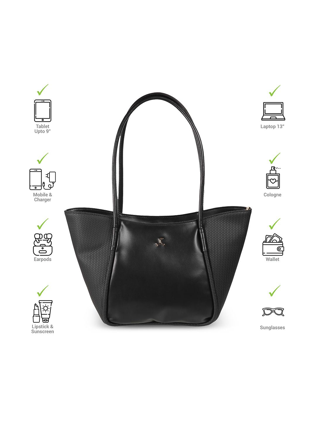 Mochi PU Structured Tote Bag with Fringed