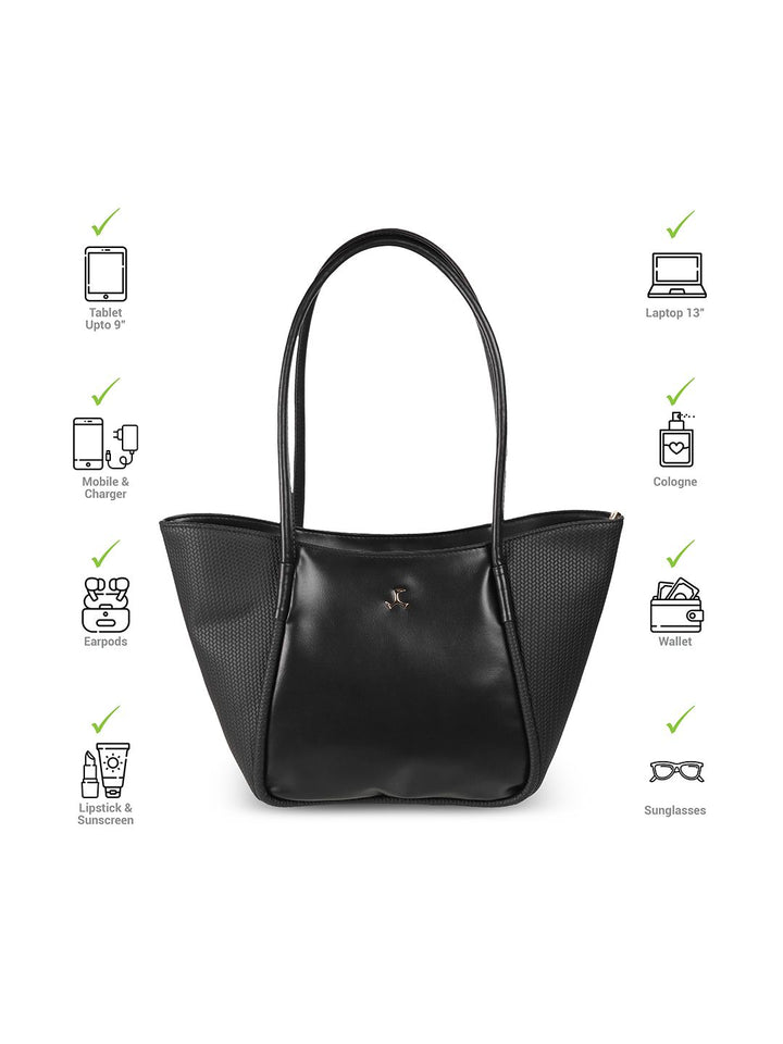 Mochi PU Structured Tote Bag with Fringed