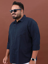 HIGHLANDER Plus Size Opaque Cotton Casual Shirt