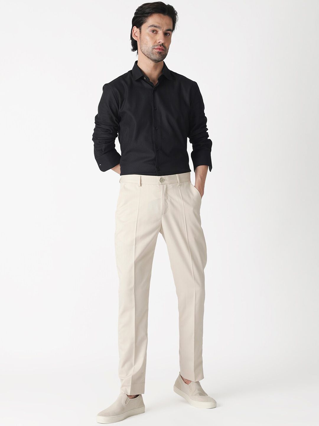 RARE RABBIT Chamer Mid-Rise Regular Fit Trouser