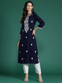 Indo Era Ethnic Motifs Embroidered Thread Work Kurta