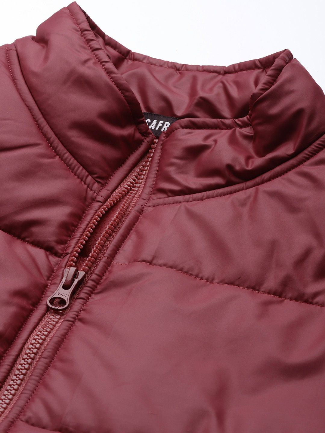 SASSAFRAS Women Maroon Solid Padded Jacket