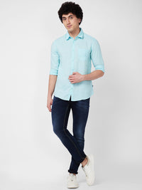 SPYKAR Spread Collar Linen Casual Shirt