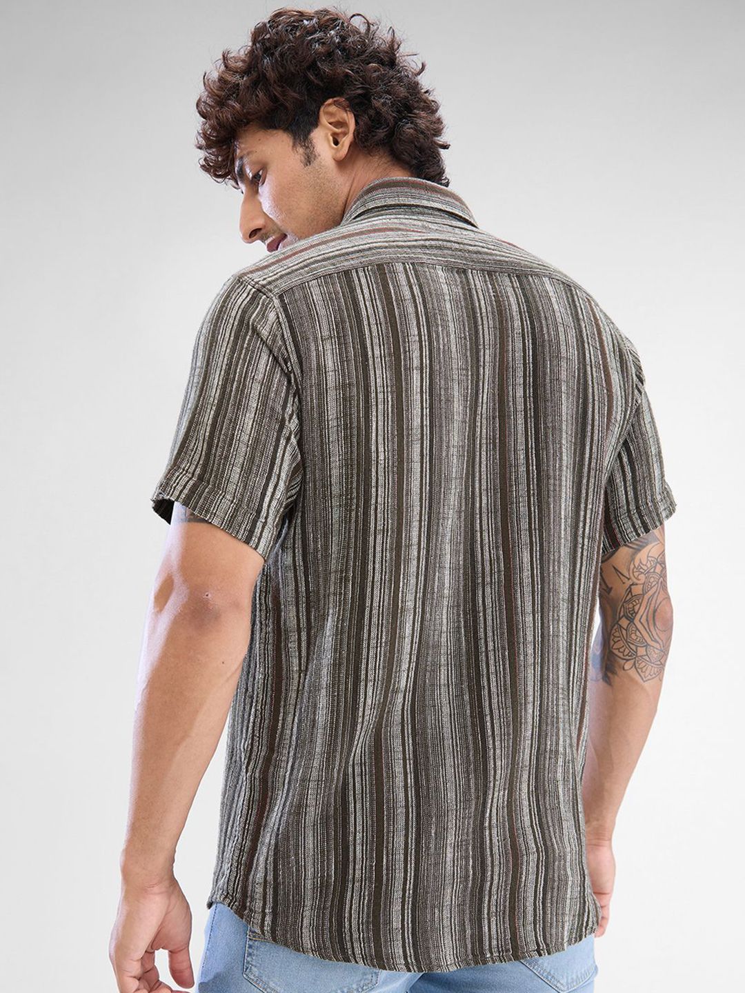 SPYKAR Men Slim Fit Striped Casual Shirt