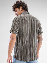 SPYKAR Men Slim Fit Striped Casual Shirt