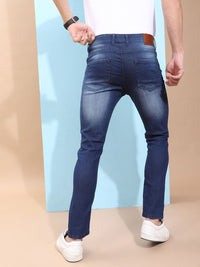 The Indian Garage Co Men Blue Slim Fit Low-Rise Clean Look Stretchable Jeans