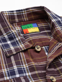 The Indian Garage Co Men Tartan Checked Cotton Casual Shirt