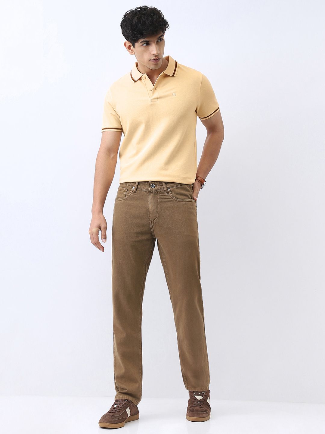 Urbano Fashion Men Solid Regular Fit Half Sleeve Cotton Polo T-Shirt