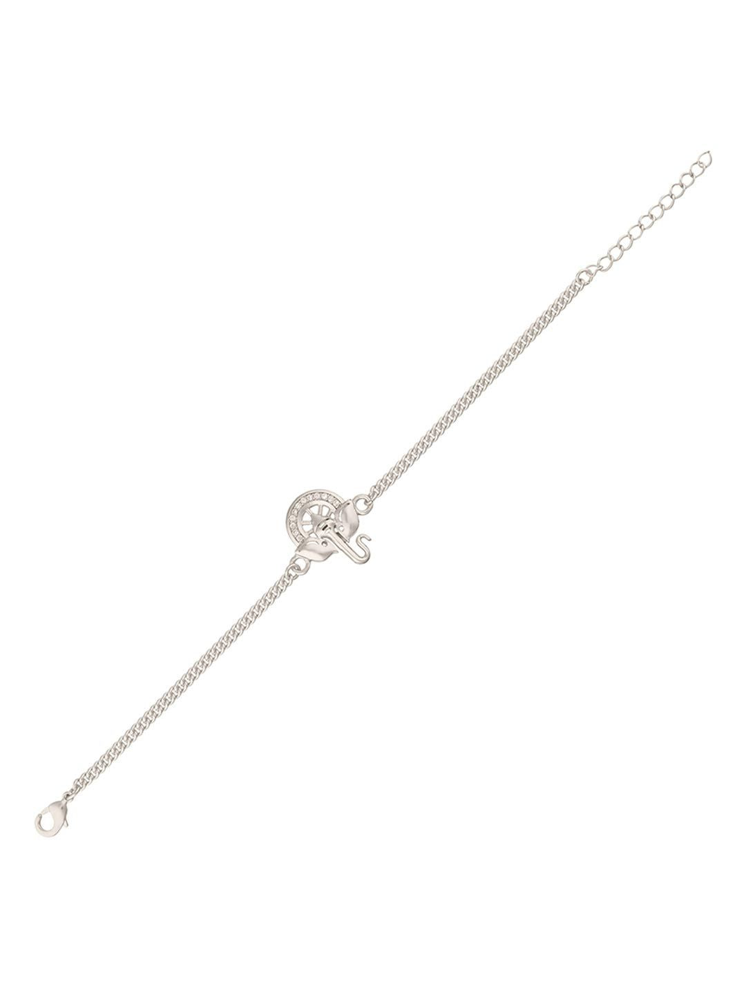 Voylla Silver-Toned Bracelet Style Rakhi