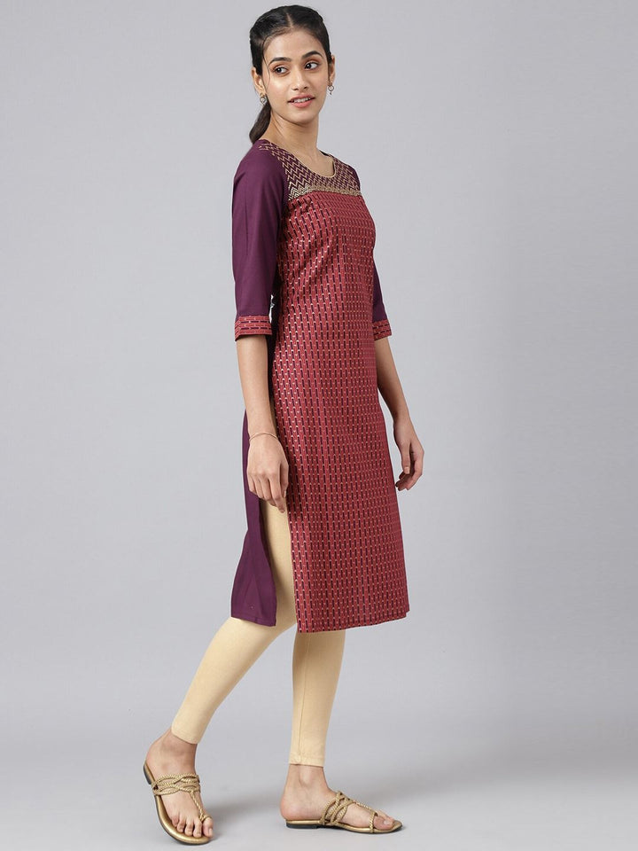 AURELIA Festive Geometric Print Kurta