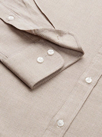 Park Avenue Men Grey Self Designed Textured Slim Fit Pure Cotton Formal Shirt