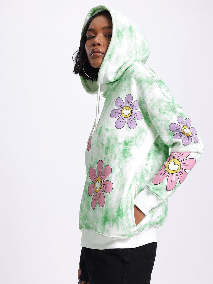 DressBerry Whirlwind Colors Tie-Dye Hooded Sweatshirt