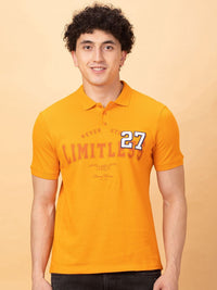 Being Human Men Typography Printed Polo Collar Applique T-shirt