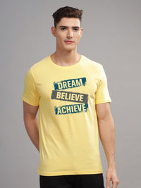 ADRO Men Typography Printed Applique T-shirt