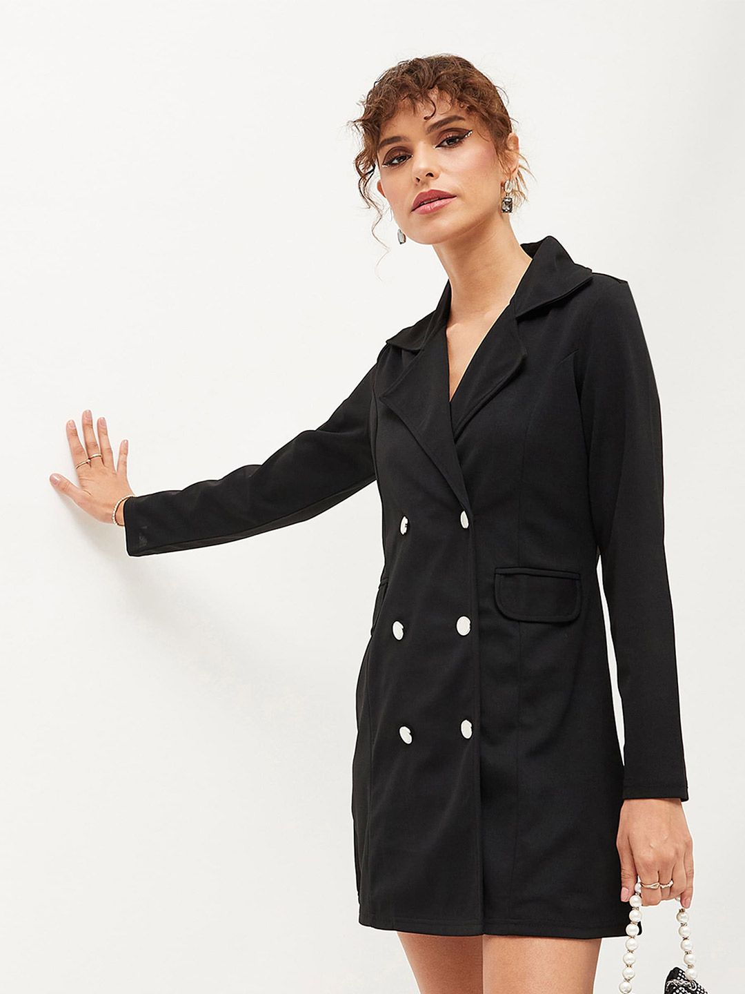SASSAFRAS Shirt Mini Blazer Dress