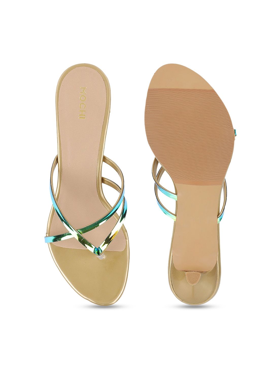 Mochi Strappy Open Toe Kitten Heels
