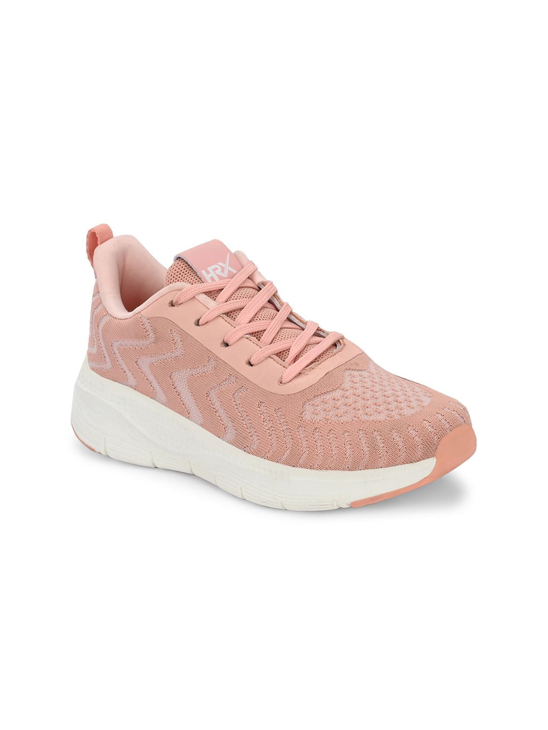 HRX by Hrithik Roshan Women Peach-Coloured & White Mesh Running Shoes