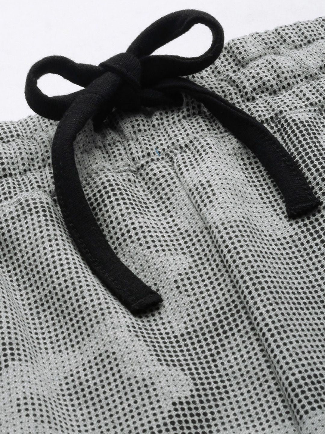 The Indian Garage Co Men Grey & Black Geometric Printed Shorts