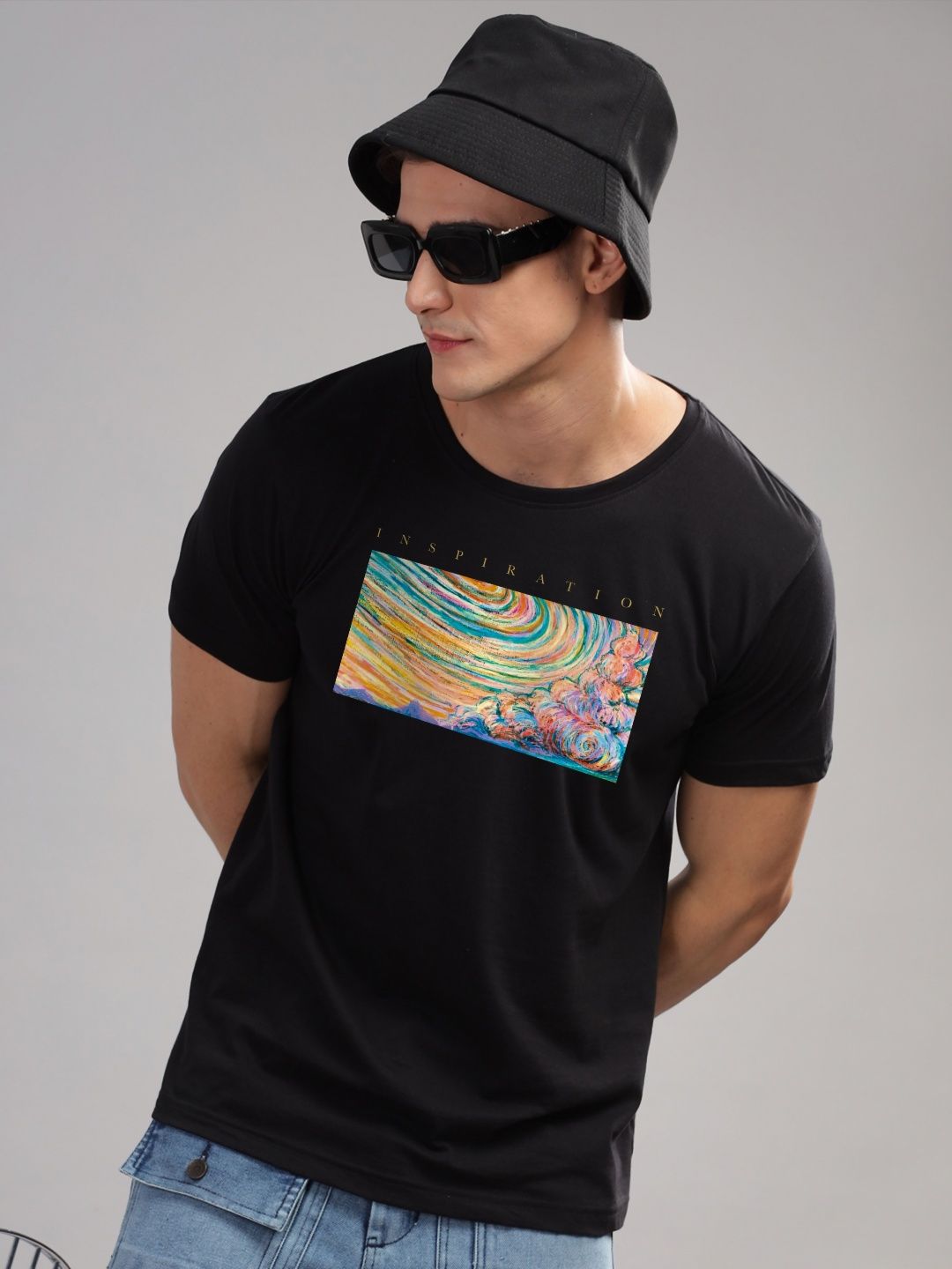 ADRO Men Printed Cotton T-shirt