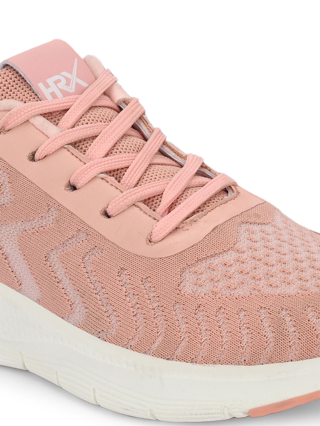 HRX by Hrithik Roshan Women Peach-Coloured & White Mesh Running Shoes