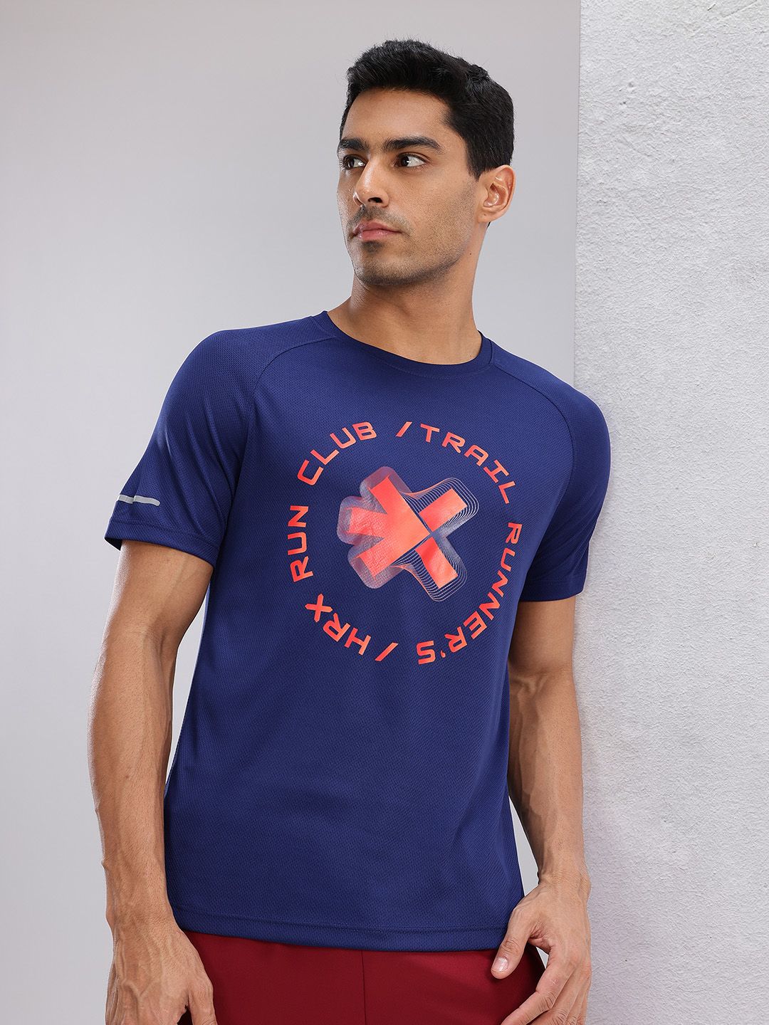 HRX by Hrithik Roshan Brand Logo Print Rapid-Dry Running T-shirt