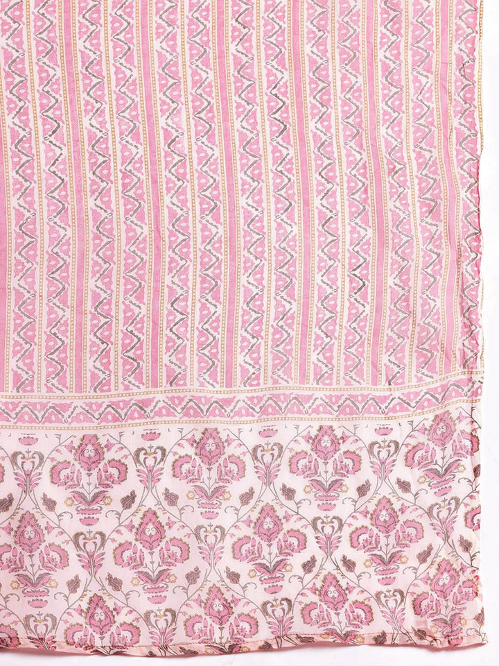 Anouk Ethnic Motifs Printed Pure Cotton Kurta with Trousers & With Dupatta