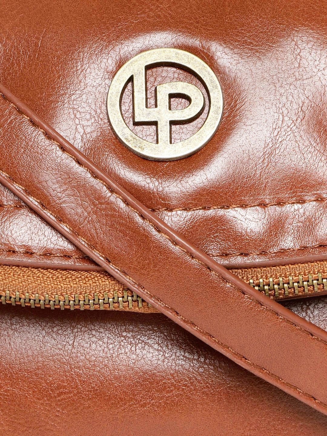 Lino Perros Tan Brown Solid Sling Bag