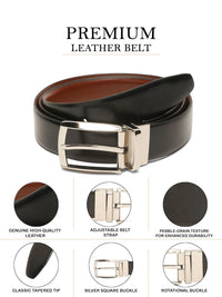 Teakwood Leathers Men Leather Reversible Formal Belt