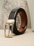 Teakwood Leathers Men Textured Leather Reversible Belt