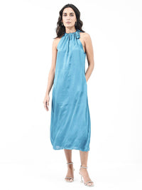 RAREISM High Neck Sleeveless A-Line Maxi Dress