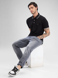 SPYKAR Men Polo Collar Solid Slim Fit T-shirt
