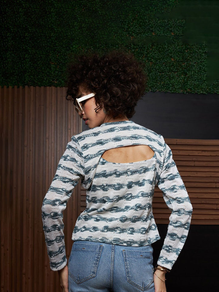 Athena Self Design knits Cut-Out Top