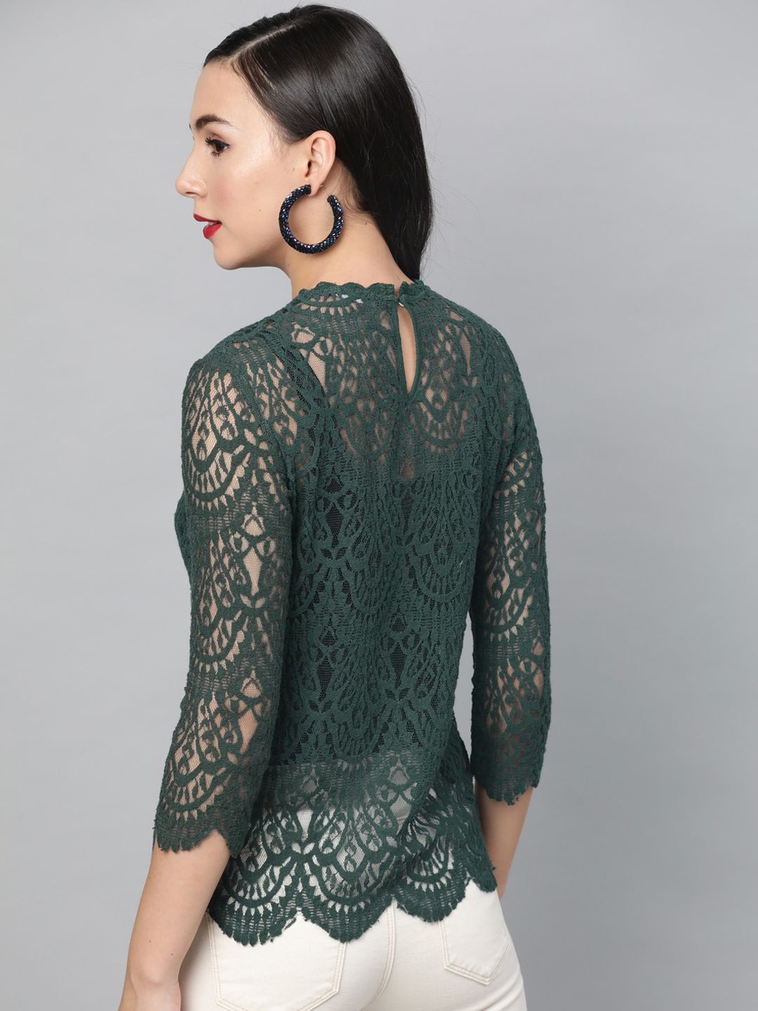STREET 9 Women Green Solid Top