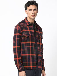 RARE RABBIT Men Vega Checked Cotton Tailored Shacket