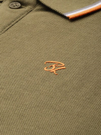 Being Human Pure Cotton Solid Polo Collar Casual T-shirt