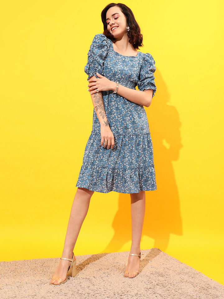 STREET 9 Floral Georgette A-Line Dress