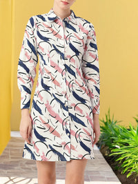DressBerry Artsy Vibes Galore Street Smart Shirt Style Dress