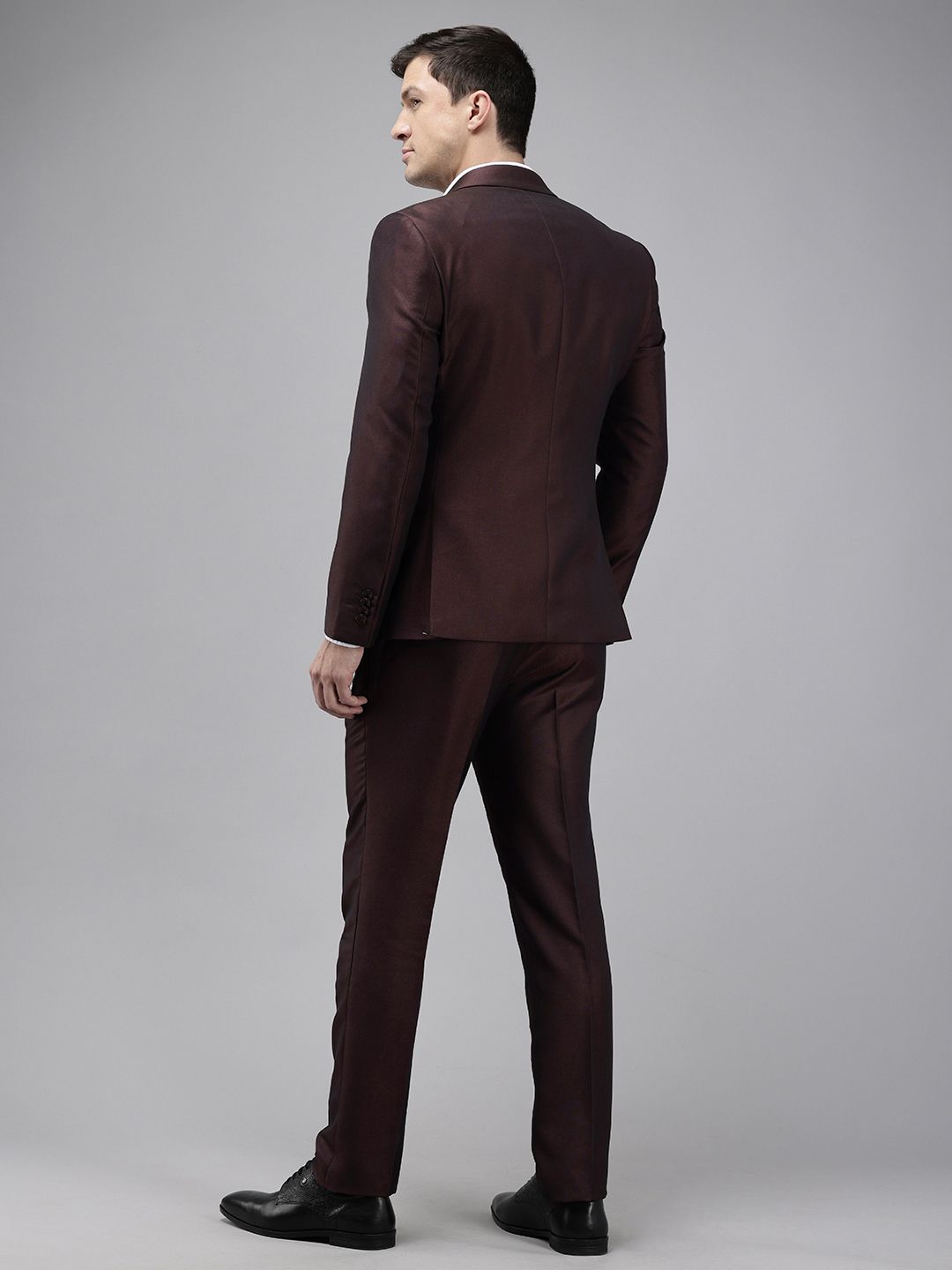 Park Avenue Self Design Single Breasted Super Slim Fit 3 Piece Party Suits