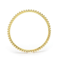 KARATCART Set Of 4 Gold-Plated White AD-Studded Bangles