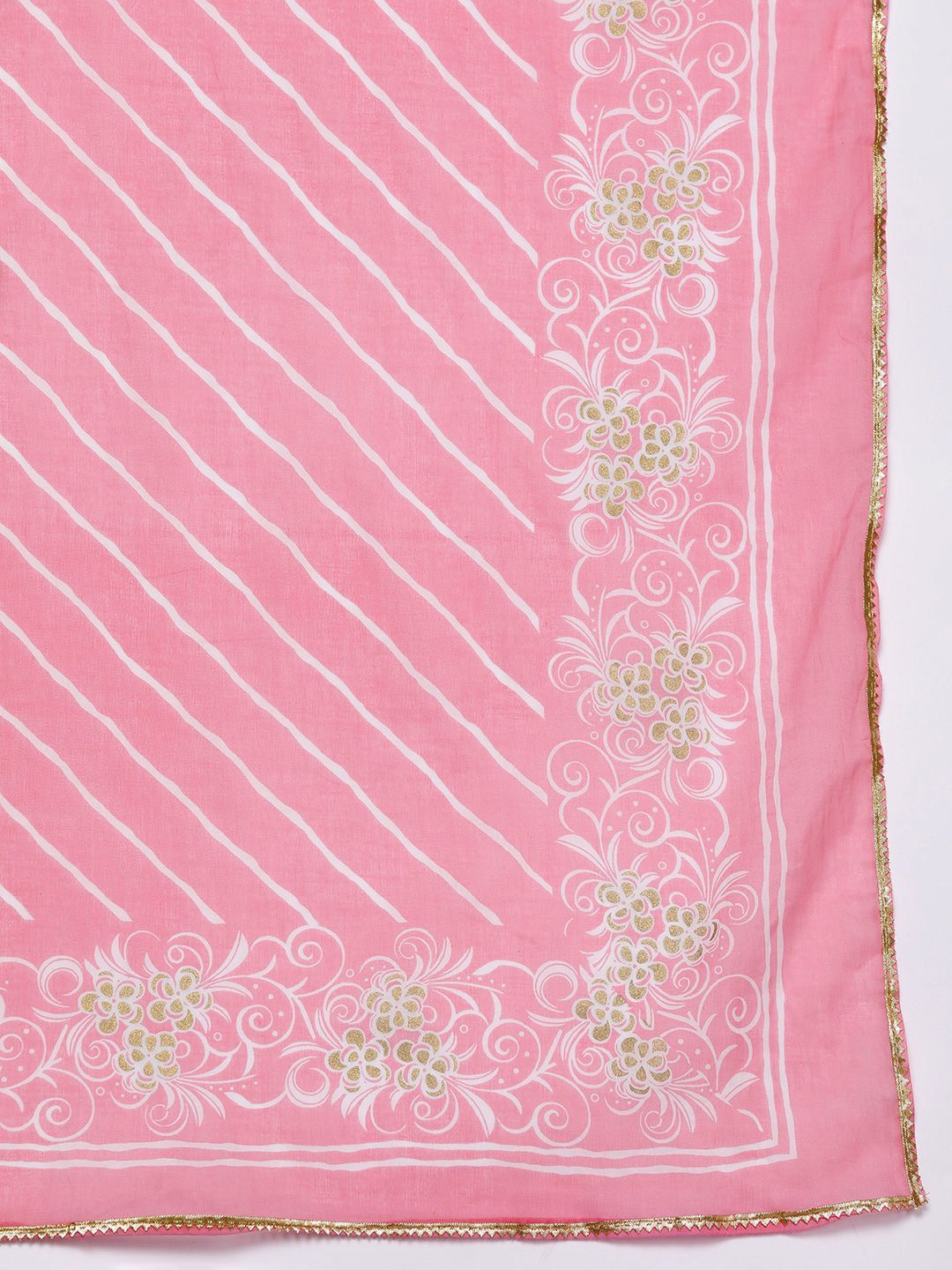 Libas Ethnic Motifs Printed Thread Work Anarkali Kurta With Palazzos & Dupatta