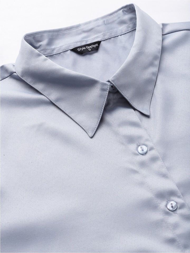Style Quotient Satin Finish Spread Collar Formal Shirt