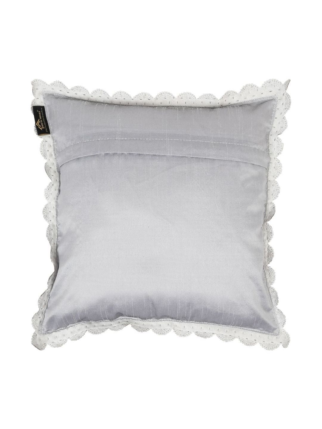 HOSTA HOMES Grey Set of 2 Velvet Square Cushion Covers