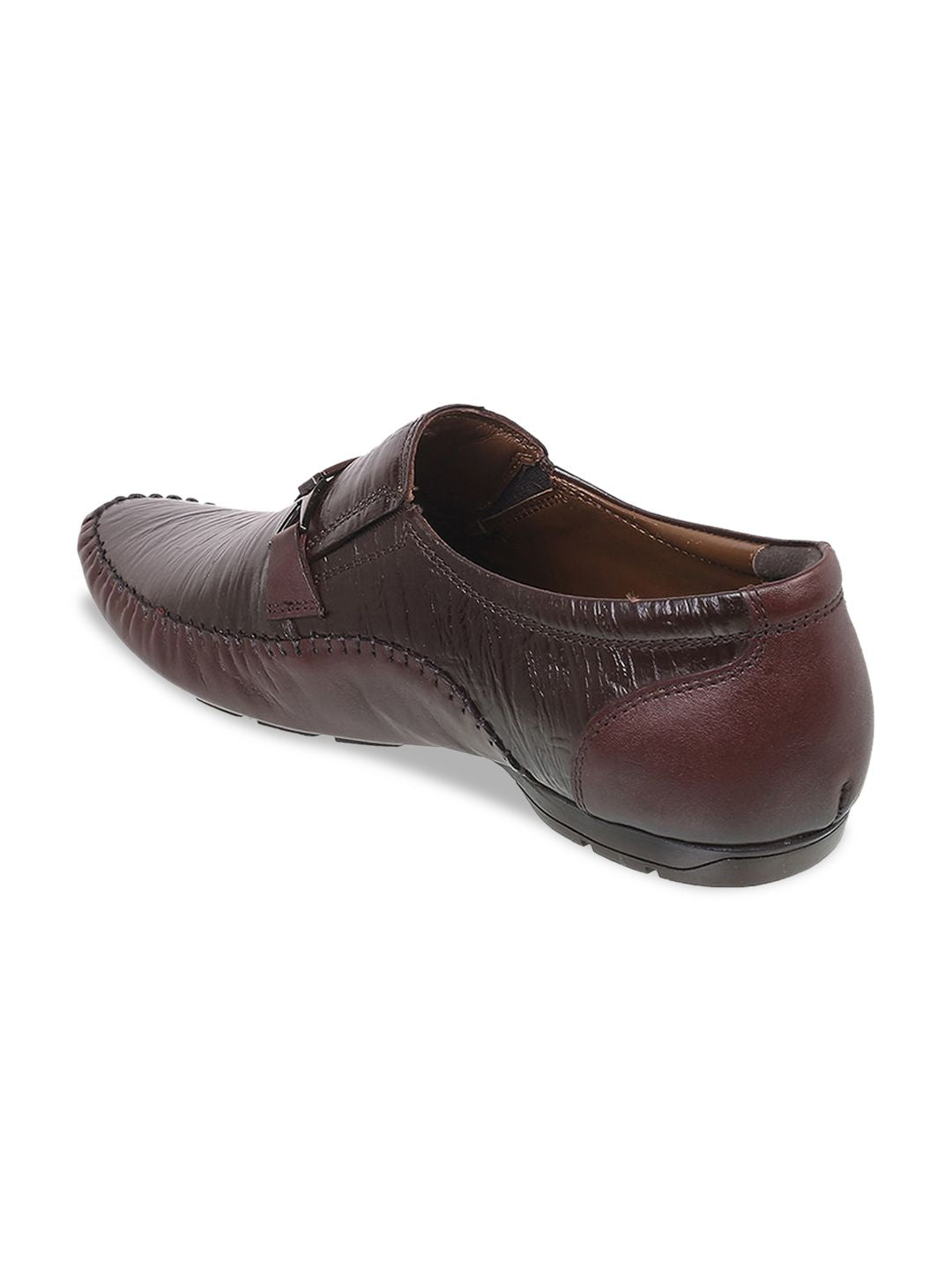 Mochi Men Textured Leather Formal Loafers